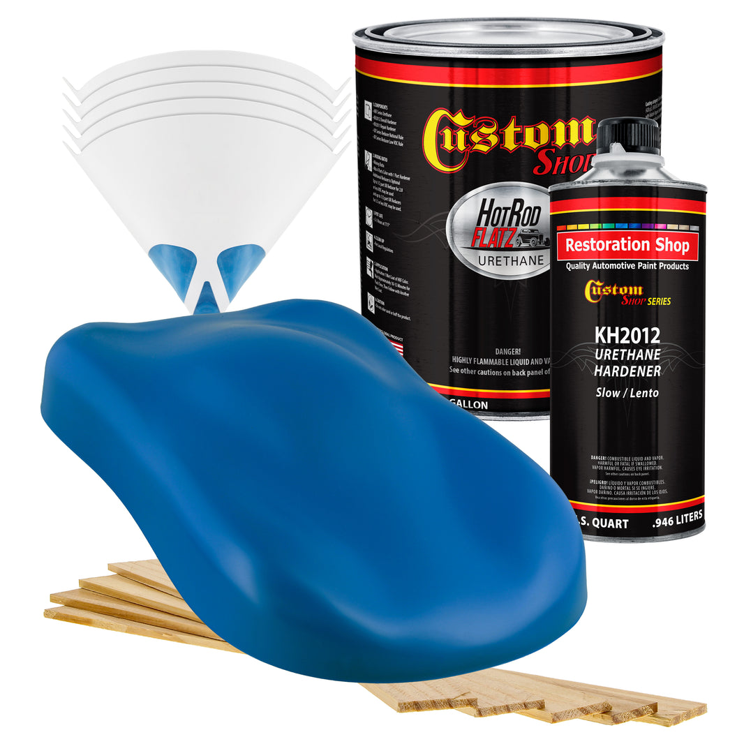 Coastal Highway Blue - Hot Rod Flatz Flat Matte Satin Urethane Auto Paint - Complete Gallon Paint Kit