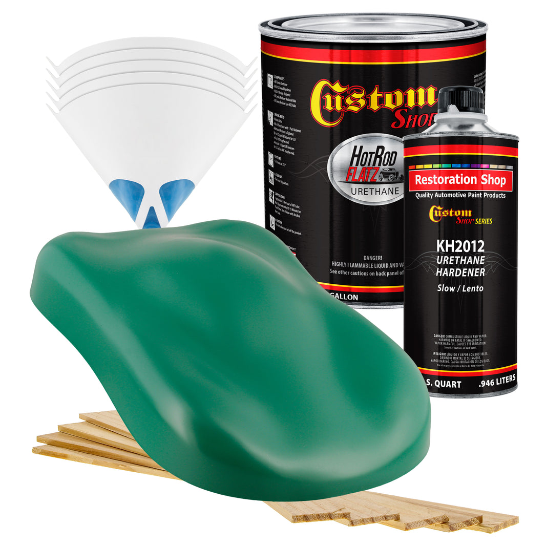 Transport Green - Hot Rod Flatz Flat Matte Satin Urethane Auto Paint - Complete Gallon Paint Kit