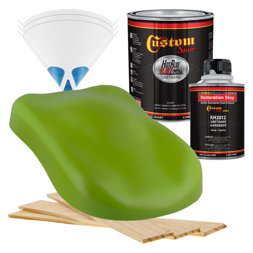 Sublime Green - Hot Rod Flatz Flat Matte Satin Urethane Auto Paint - Complete Quart Paint Kit - Professional Low Sheen Automotive, Car Truck Coating