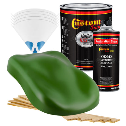 Deere Green - Hot Rod Flatz Flat Matte Satin Urethane Auto Paint - Complete Gallon Paint Kit Coating