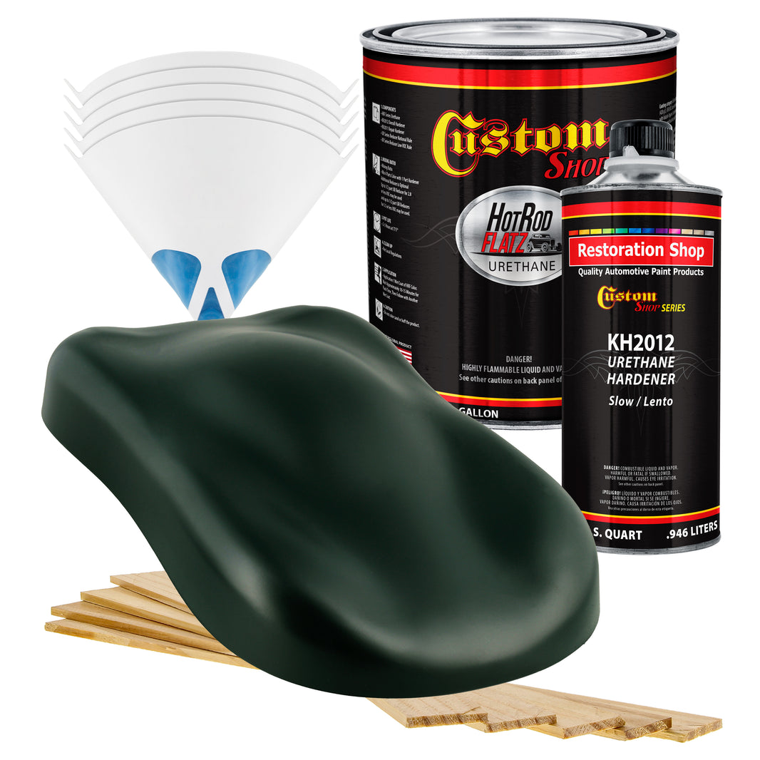 Rock Moss Green - Hot Rod Flatz Flat Matte Satin Urethane Auto Paint - Complete Gallon Paint Kit