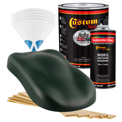 British Racing Green - Hot Rod Flatz Flat Matte Satin Urethane Auto Paint - Complete Gallon Paint Kit