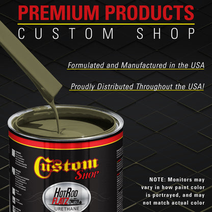 Olive Drab Green - Hot Rod Flatz Flat Matte Satin Urethane Auto Paint - Complete Gallon Paint Kit