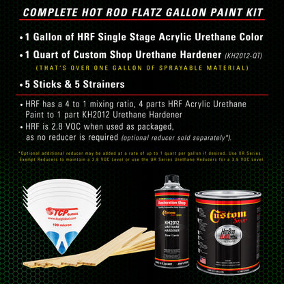Vibrant Lime Green - Hot Rod Flatz Flat Matte Satin Urethane Auto Paint - Complete Gallon Paint Kit