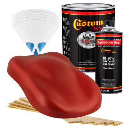 Swift Red - Hot Rod Flatz Flat Matte Satin Urethane Auto Paint - Complete Gallon Paint Kit Coating