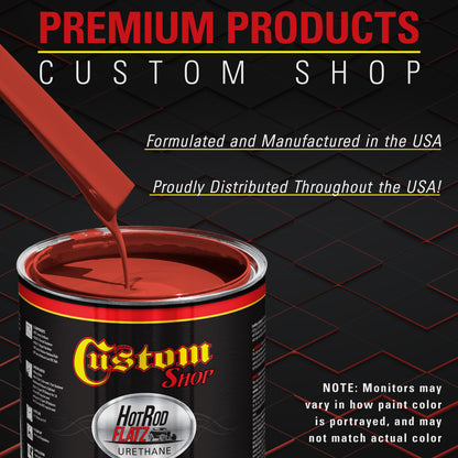 Swift Red - Hot Rod Flatz Flat Matte Satin Urethane Auto Paint - Complete Quart Paint Kit Coating, 4:1