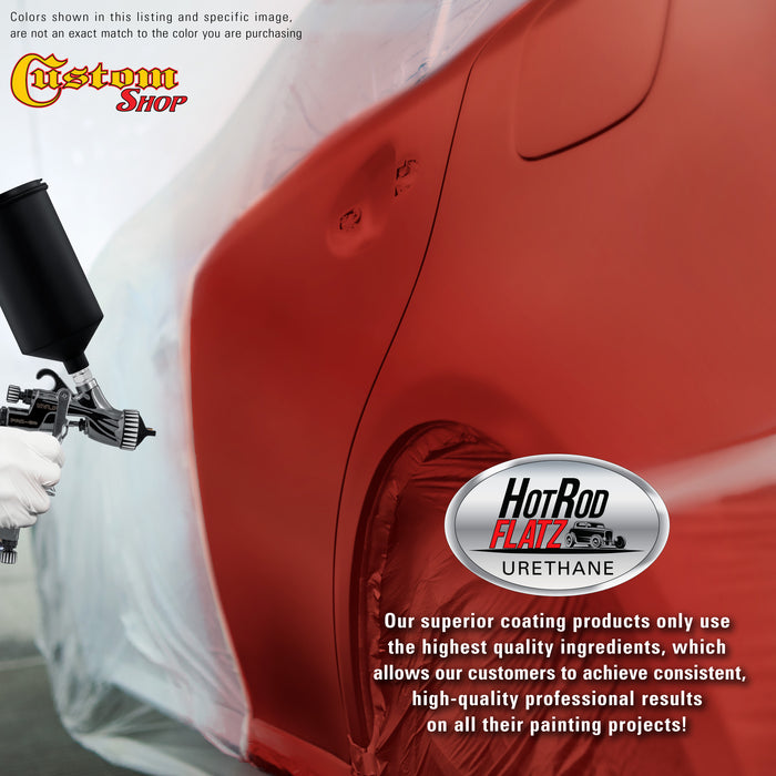 Swift Red - Hot Rod Flatz Flat Matte Satin Urethane Auto Paint - Complete Quart Paint Kit - Professional Low Sheen Automotive, Car Truck Coating, 4:1