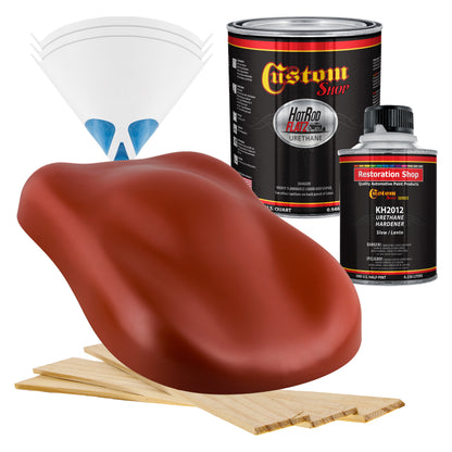 Brickyard Red - Hot Rod Flatz Flat Matte Satin Urethane Auto Paint - Complete Quart Paint Kit Coating