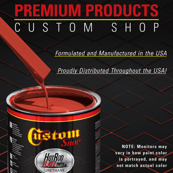 Tractor Red - Hot Rod Flatz Flat Matte Satin Urethane Auto Paint - Complete Quart Paint Kit - Professional Low Sheen Automotive, Car Truck Coating, 4:1 Mix Ratio