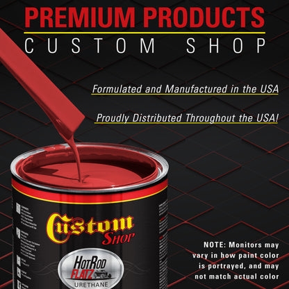 Monza Red - Hot Rod Flatz Flat Matte Satin Urethane Auto Paint - Complete Quart Paint Kit Coating, 4:1