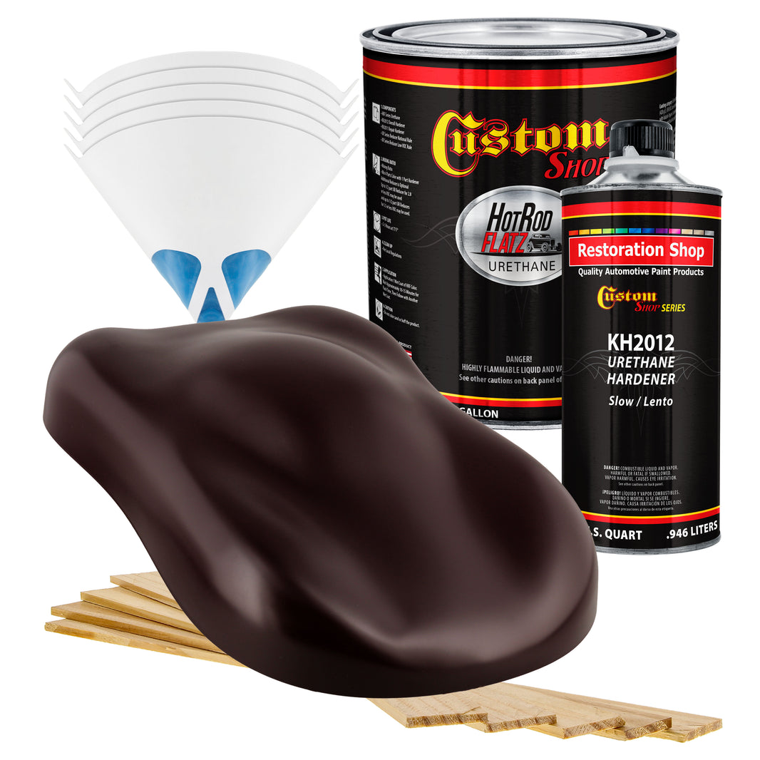 Royal Maroon - Hot Rod Flatz Flat Matte Satin Urethane Auto Paint - Complete Gallon Paint Kit Coating