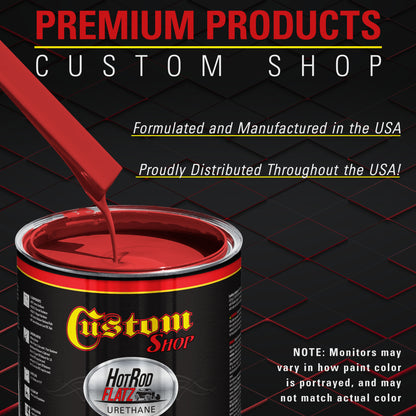 Torch Red - Hot Rod Flatz Flat Matte Satin Urethane Auto Paint - Complete Quart Paint Kit Coating, 4:1