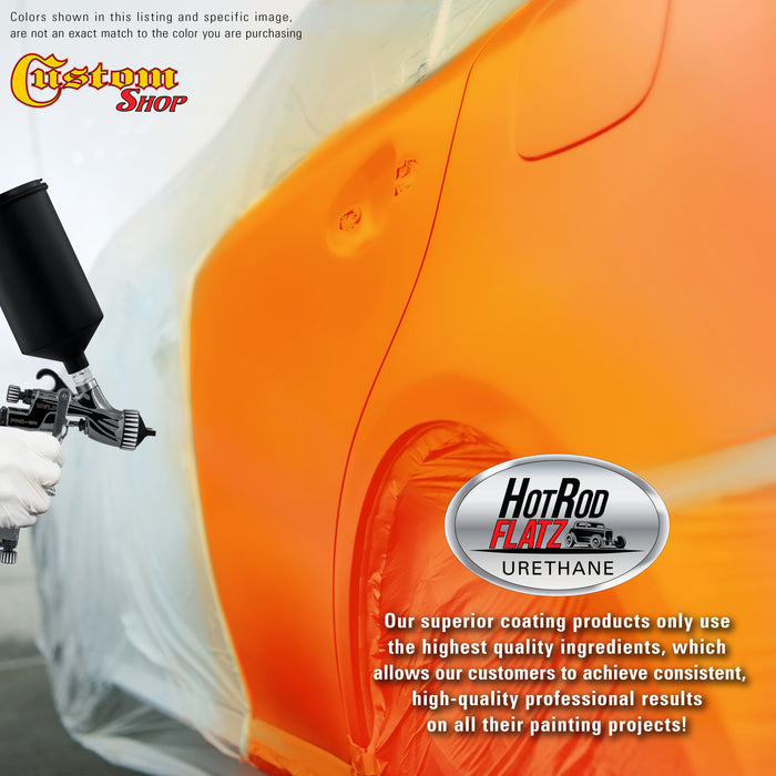 California Orange - Hot Rod Flatz Flat Matte Satin Urethane Auto Paint - Complete Gallon Paint Kit - Professional Low Sheen Automotive, Car Truck Coating, 4:1 Mix Ratio