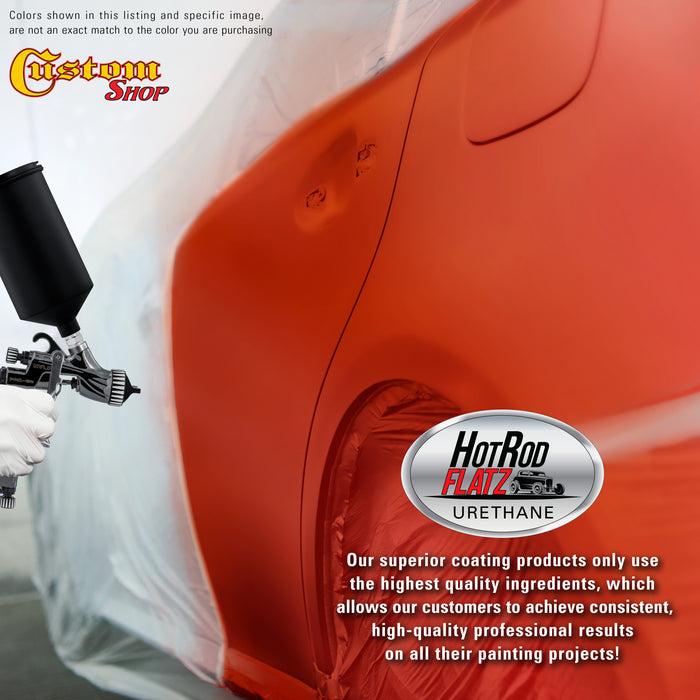 Hemi Orange - Hot Rod Flatz Flat Matte Satin Urethane Auto Paint - Complete Gallon Paint Kit - Professional Low Sheen Automotive, Car Truck Coating, 4:1 Mix Ratio