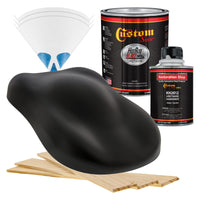 Hot Rod Black - Hot Rod Flatz Flat Matte Satin Urethane Auto Paint - Complete Quart Paint Kit Coating