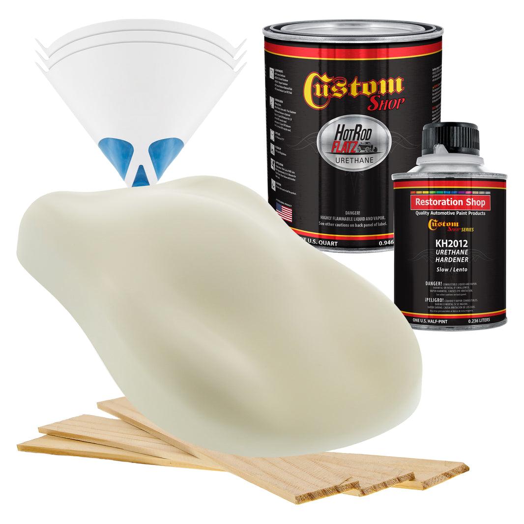 Vanilla Shake - Hot Rod Flatz Flat Matte Satin Urethane Auto Paint - Complete Quart Paint Kit Coating