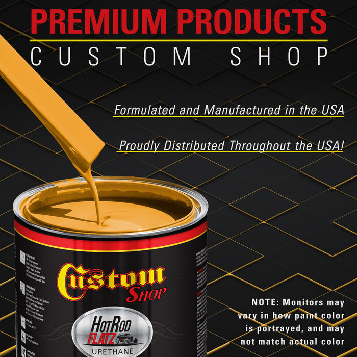 Maize Yellow - Hot Rod Flatz Flat Matte Satin Urethane Auto Paint - Complete Quart Paint Kit - Professional Low Sheen Automotive, Car Truck Coating