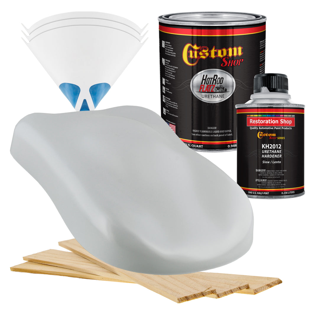 Light Gray Primer Tone - Hot Rod Flatz Flat Matte Satin Urethane Auto Paint - Complete Quart Paint Kit