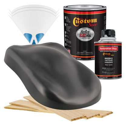 Dark Gray Primer Tone - Hot Rod Flatz Flat Matte Satin Urethane Auto Paint - Complete Quart Paint Kit