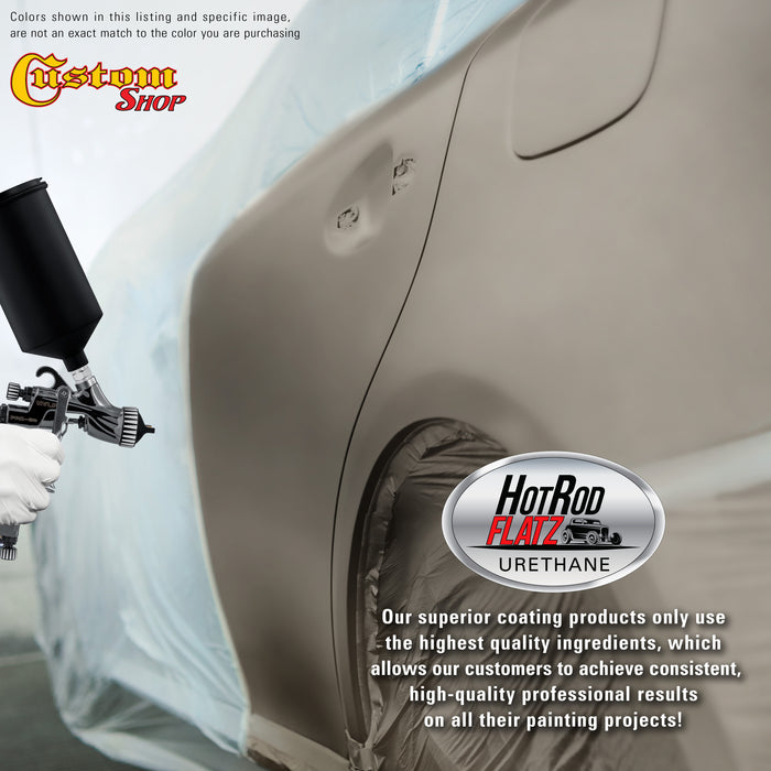 Warm Gray Metallic - Hot Rod Flatz Flat Matte Satin Urethane Auto Paint - Complete Gallon Paint Kit - Professional Low Sheen Automotive, Car Truck Coating, 4:1 Mix Ratio