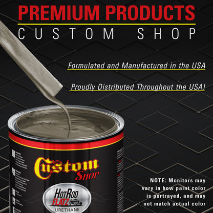 Warm Gray Metallic - Hot Rod Flatz Flat Matte Satin Urethane Auto Paint - Complete Quart Paint Kit