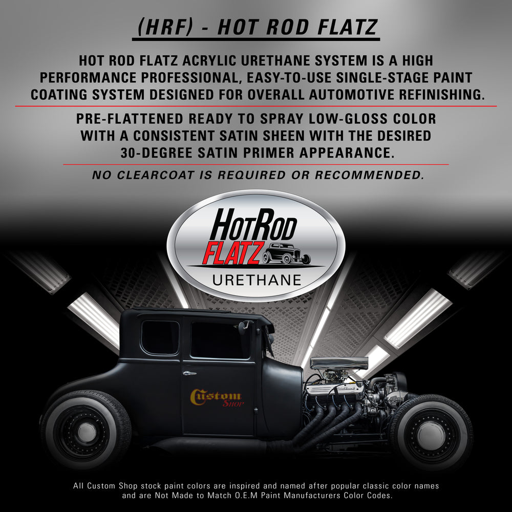 Blood Red - Hot Rod Flatz Flat Matte Satin Urethane Auto Paint - Complete Quart Paint Kit - Professional Low Sheen Automotive, Car Truck Coating, 4:1 Mix Ratio