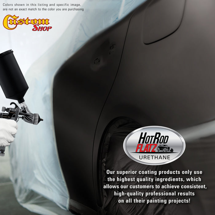 Black Sparkle Metallic - Hot Rod Flatz Flat Matte Satin Urethane Auto Paint - Complete Gallon Paint Kit - Professional Low Sheen Automotive, Car Truck Coating, 4:1 Mix Ratio