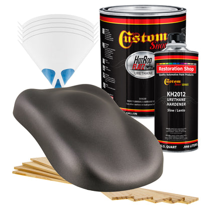 Meteor Gray Metallic - Hot Rod Flatz Flat Matte Satin Urethane Auto Paint - Complete Gallon Paint Kit