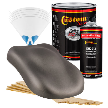 Tunnel Ram Gray Metallic - Hot Rod Flatz Flat Matte Satin Urethane Auto Paint - Complete Gallon Paint Kit