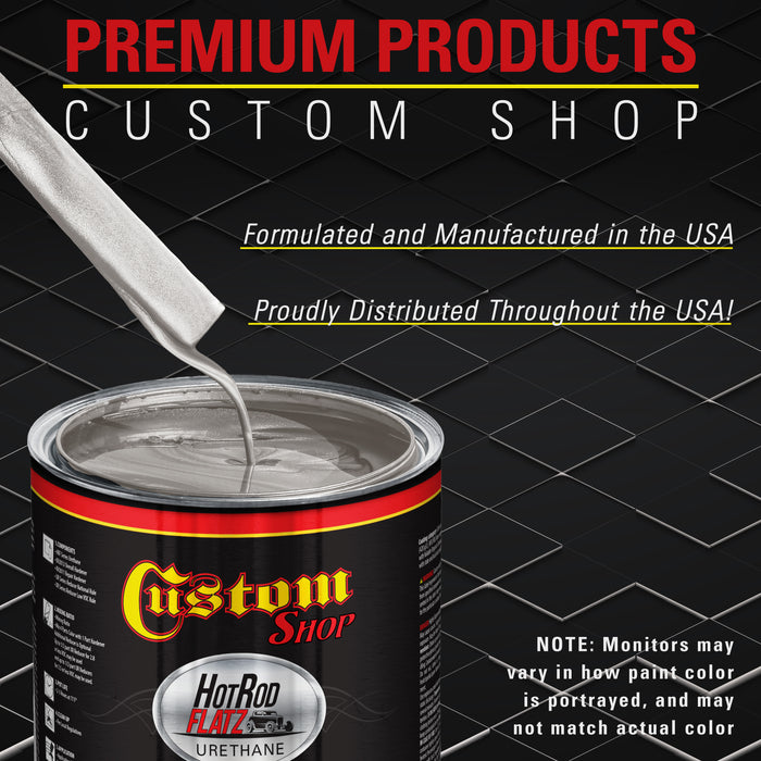 Iridium Silver Metallic - Hot Rod Flatz Flat Matte Satin Urethane Auto Paint - Complete Quart Paint Kit - Professional Low Sheen Automotive, Car