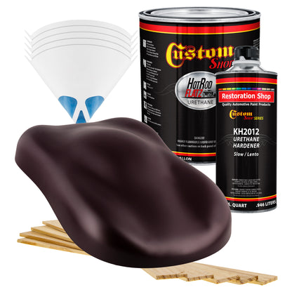 Deep Maroon - Hot Rod Flatz Flat Matte Satin Urethane Auto Paint - Complete Gallon Paint Kit Coating
