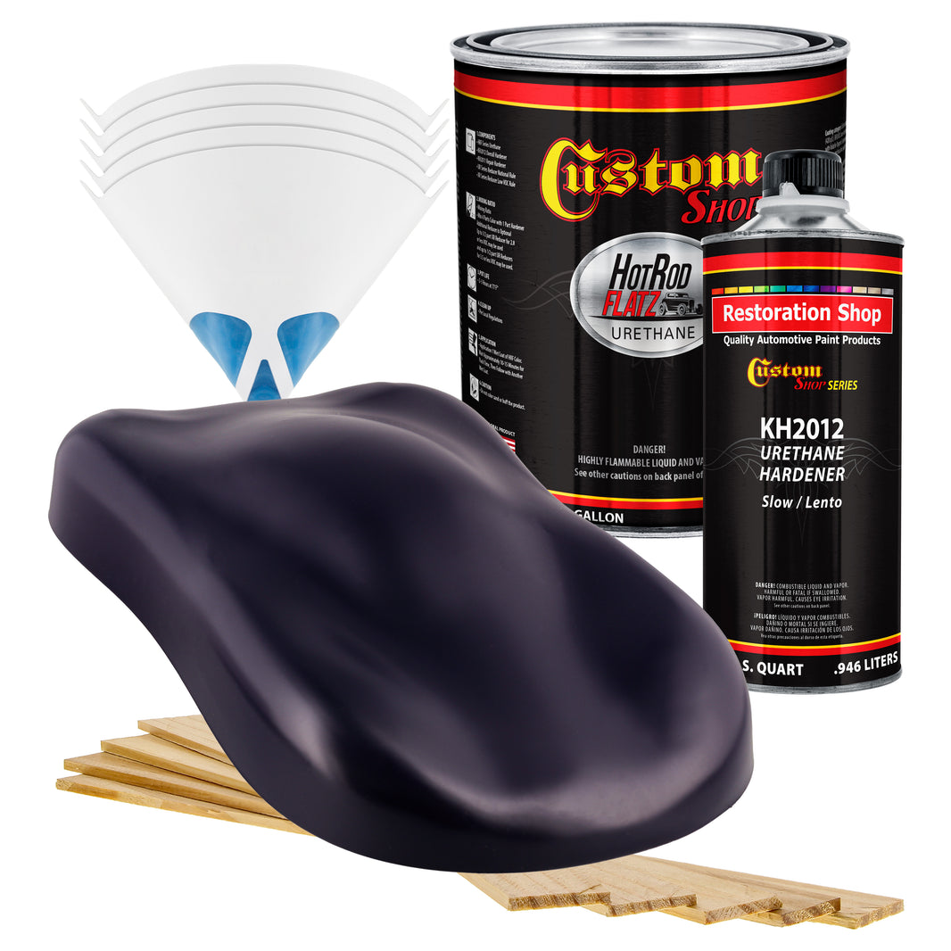 Deep Purple - Hot Rod Flatz Flat Matte Satin Urethane Auto Paint - Complete Gallon Paint Kit Coating