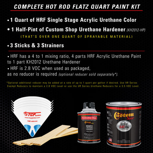 Deep Purple - Hot Rod Flatz Flat Matte Satin Urethane Auto Paint - Complete Quart Paint Kit - Professional Low Sheen Automotive, Car Truck Coating, 4:1 Mix Ratio