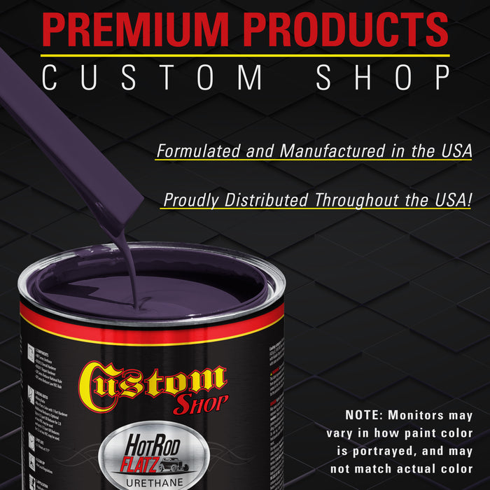 Deep Purple - Hot Rod Flatz Flat Matte Satin Urethane Auto Paint - Complete Quart Paint Kit - Professional Low Sheen Automotive, Car Truck Coating, 4:1 Mix Ratio