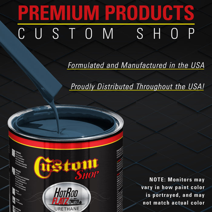 Midnight Blue - Hot Rod Flatz Flat Matte Satin Urethane Auto Paint - Complete Gallon Paint Kit - Professional Low Sheen Automotive, Car Truck