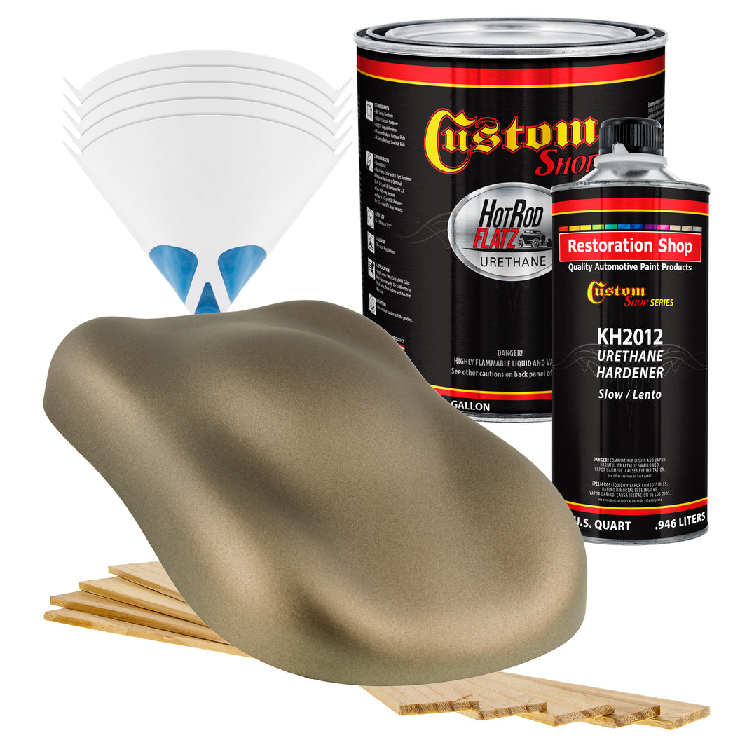 Arizona Bronze Metallic - Hot Rod Flatz Flat Matte Satin Urethane Auto Paint - Complete Gallon Paint Kit