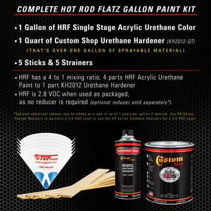 Antique Bronze Metallic - Hot Rod Flatz Flat Matte Satin Urethane Auto Paint - Complete Gallon Paint Kit