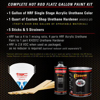 Autumn Gold Metallic - Hot Rod Flatz Flat Matte Satin Urethane Auto Paint - Complete Gallon Paint Kit