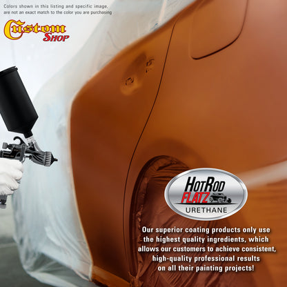 Inferno Orange Pearl Metallic - Hot Rod Flatz Flat Matte Satin Urethane Auto Paint - Complete Gallon Paint Kit
