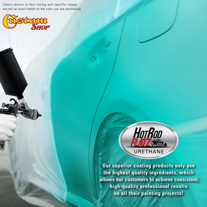 Tropical Turquoise - Hot Rod Flatz Flat Matte Satin Urethane Auto Paint - Complete Quart Paint Kit - Professional Low Sheen Automotive, Car Truck