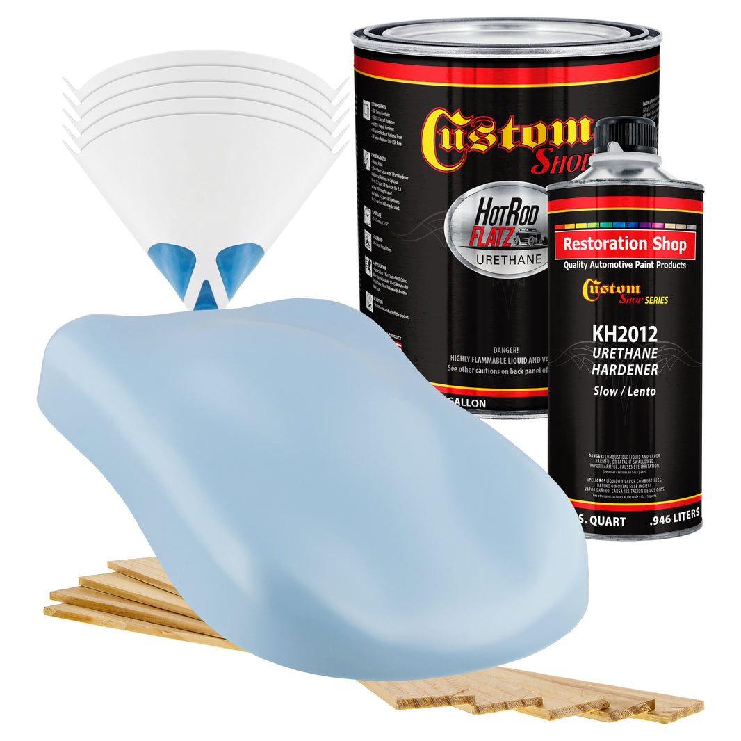 Baby Blue - Hot Rod Flatz Flat Matte Satin Urethane Auto Paint - Complete Gallon Paint Kit Coating