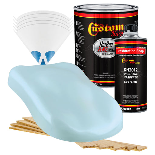 Powder Blue - Hot Rod Flatz Flat Matte Satin Urethane Auto Paint - Complete Gallon Paint Kit - Professional Low Sheen Automotive, Car Truck Coating
