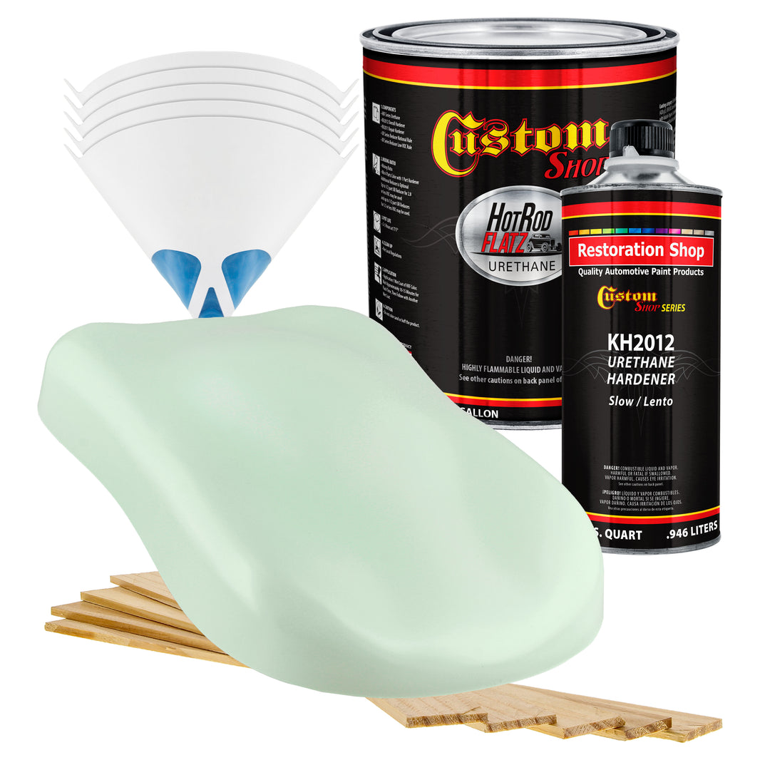 Mint - Hot Rod Flatz Flat Matte Satin Urethane Auto Paint - Complete Gallon Paint Kit Coating, 4:1 Mix