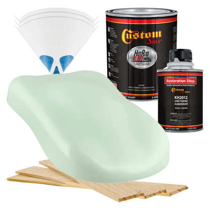 Mint - Hot Rod Flatz Flat Matte Satin Urethane Auto Paint - Complete Quart Paint Kit Coating, 4:1 Mix