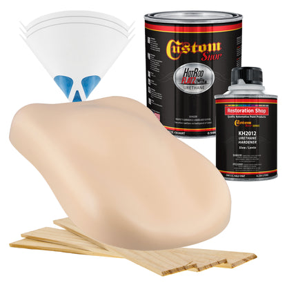 Peach - Hot Rod Flatz Flat Matte Satin Urethane Auto Paint - Complete Quart Paint Kit Coating, 4:1 Mix