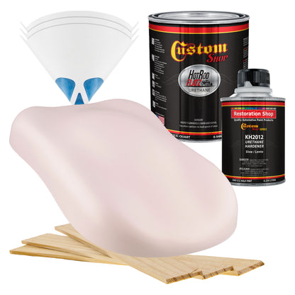 Pink - Hot Rod Flatz Flat Matte Satin Urethane Auto Paint - Complete Quart Paint Kit Coating, 4:1 Mix