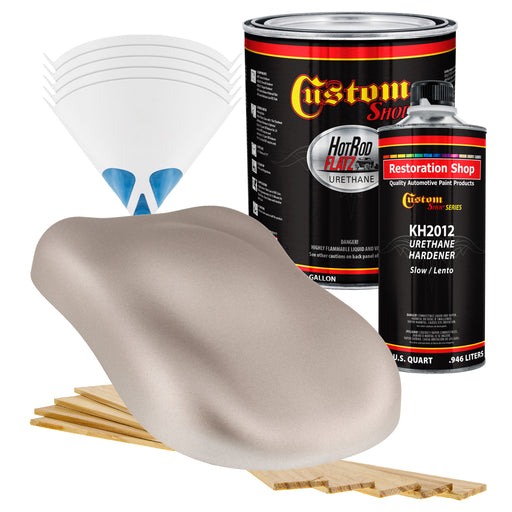 Mocha Frost Metallic - Hot Rod Flatz Flat Matte Satin Urethane Auto Paint - Complete Gallon Paint Kit - Professional Low Sheen Automotive, Car Truck