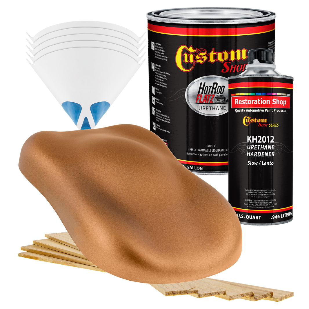 Ginger Metallic - Hot Rod Flatz Flat Matte Satin Urethane Auto Paint - Complete Gallon Paint Kit