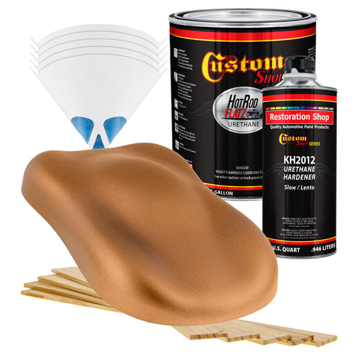 Ginger Metallic - Hot Rod Flatz Flat Matte Satin Urethane Auto Paint - Complete Gallon Paint Kit - Professional Low Sheen Automotive, Car Truck
