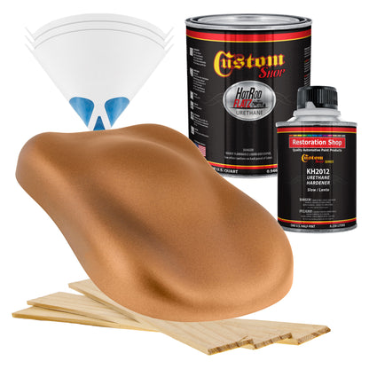 Ginger Metallic - Hot Rod Flatz Flat Matte Satin Urethane Auto Paint - Complete Quart Paint Kit